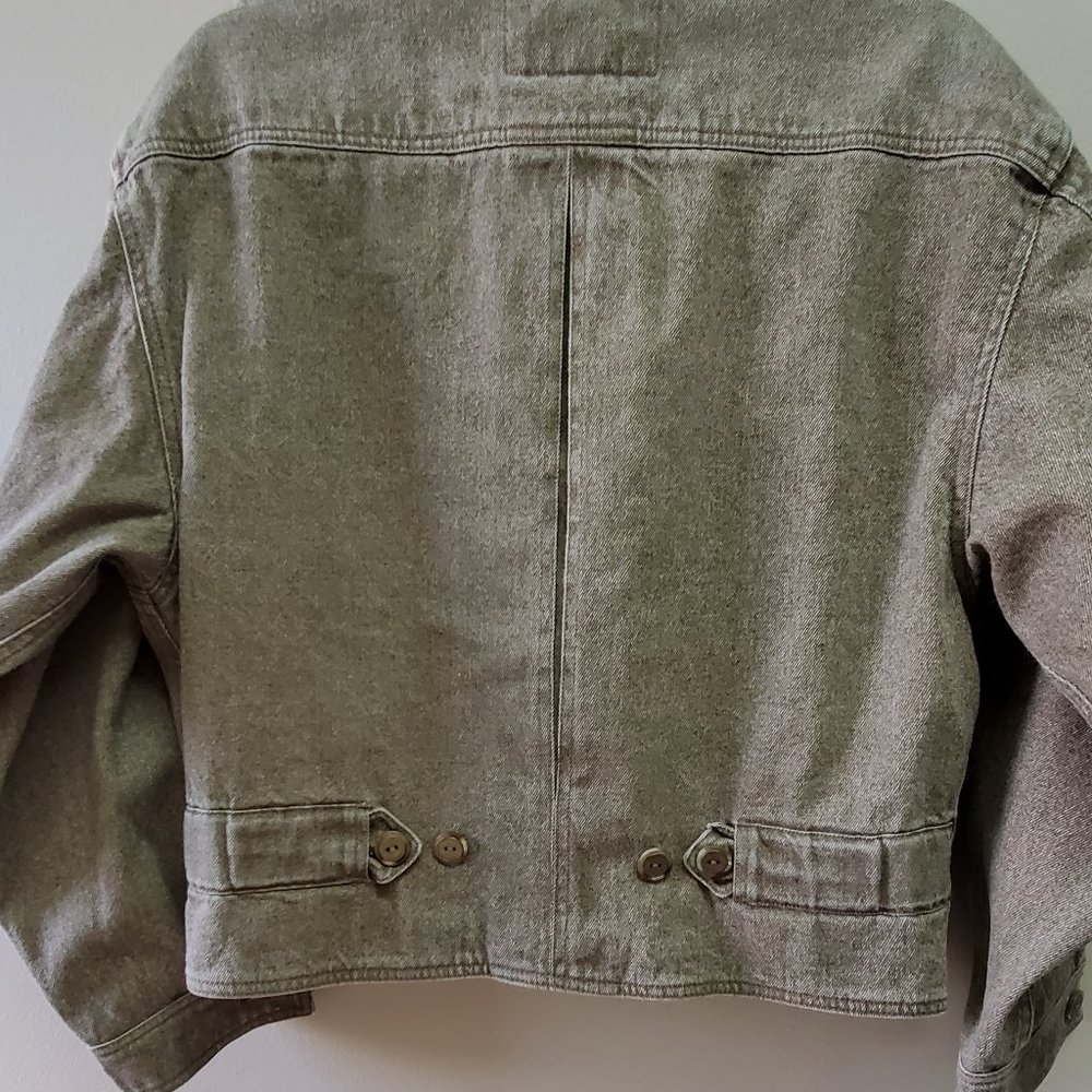 Liz Claiborne VINTAGE Two Piece Brown Denim Jacket and Skirt - Picture 8 of 14